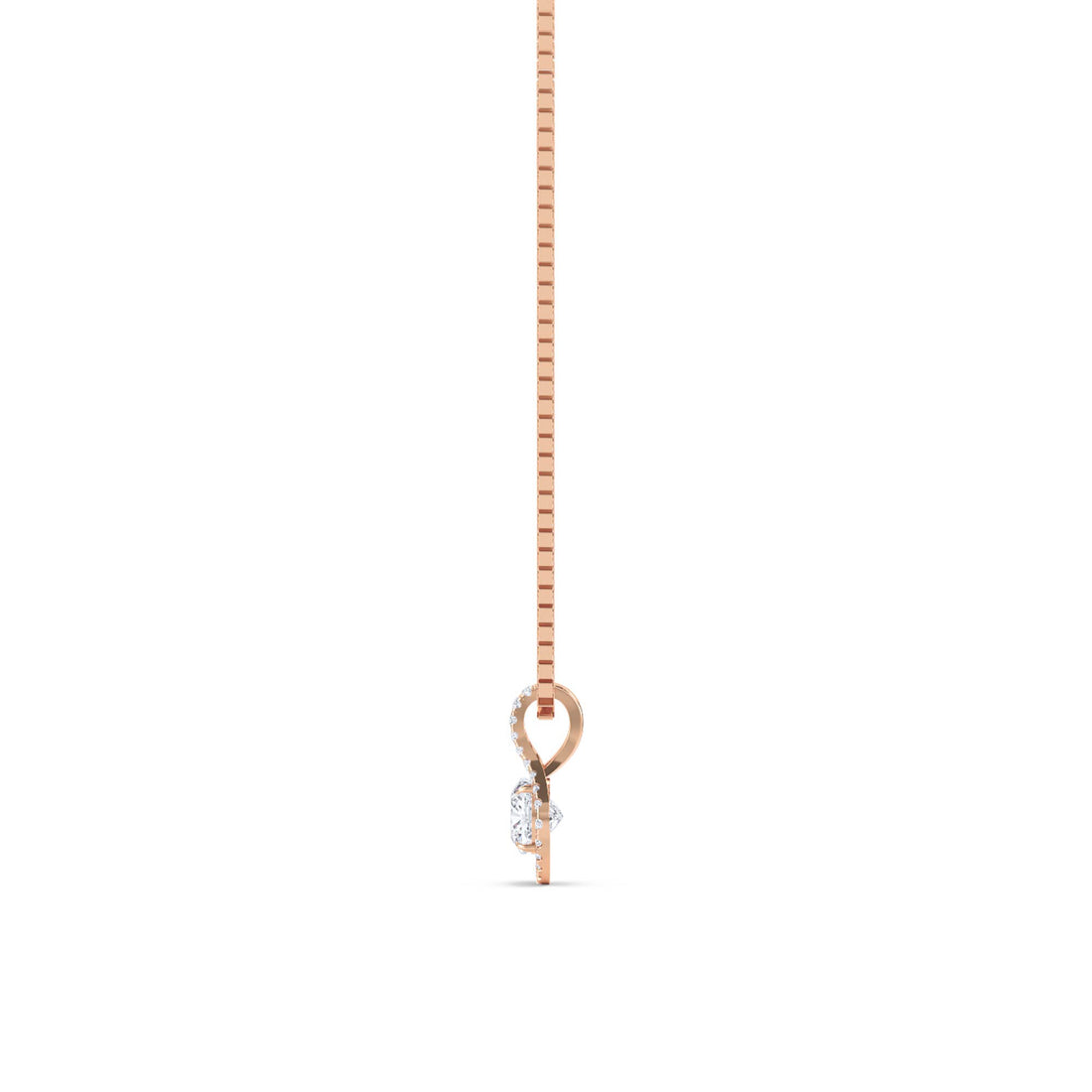 Round Scalloped Clover Halo Lab Grown Diamond Pendant