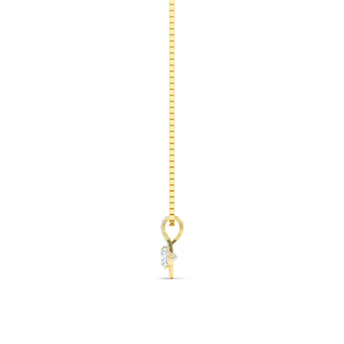 Round Scalloped Clover Halo Lab Grown Diamond Pendant