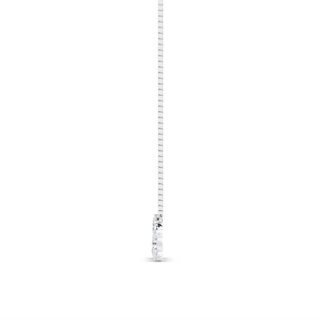 Double Pear S Curve Lab Grown Diamond Pendant (Silver)