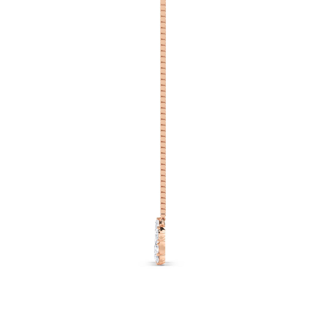 Graduated Pear Oval Bar Lab Grown Diamond Pendant
