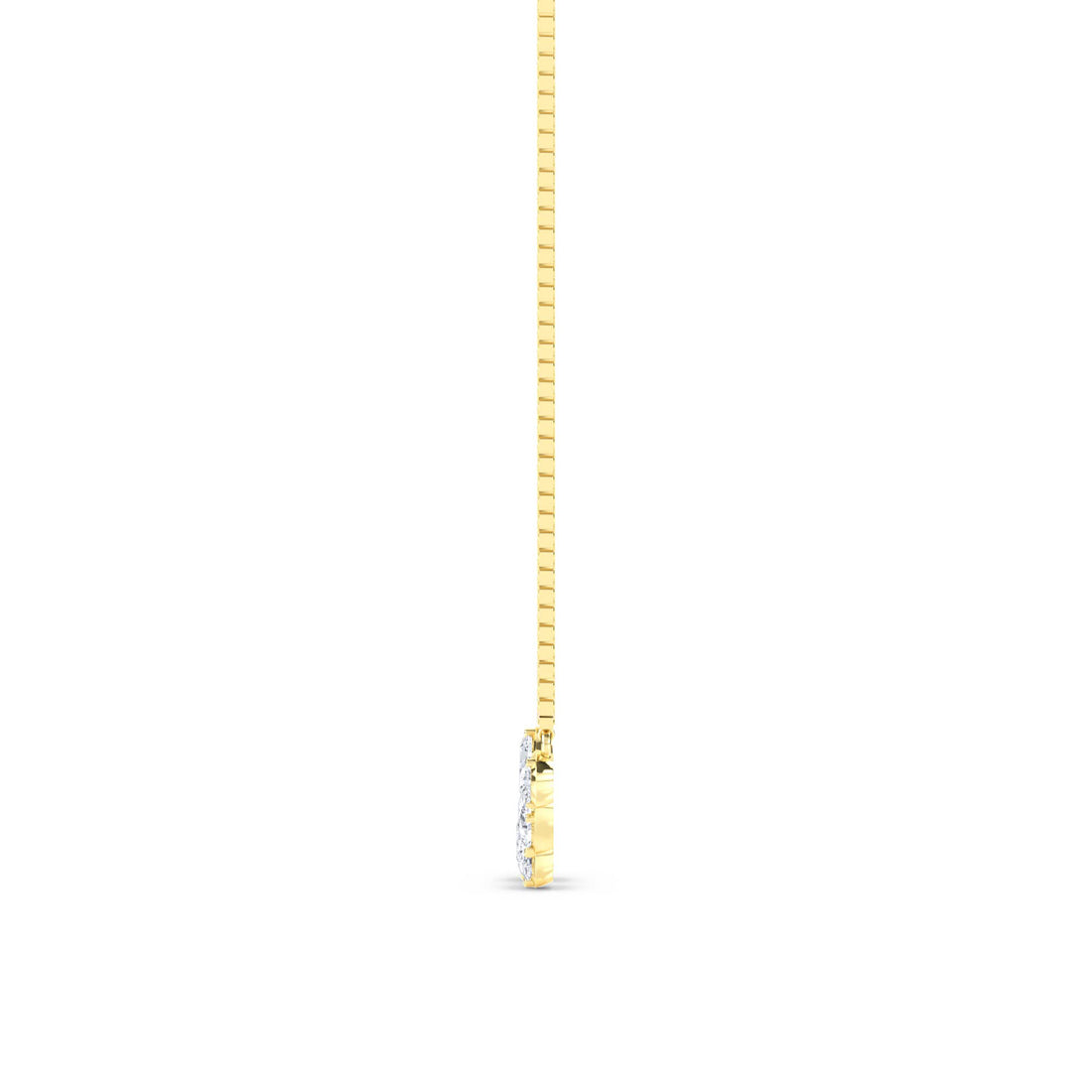Graduated Pear Oval Bar Lab Grown Diamond Pendant