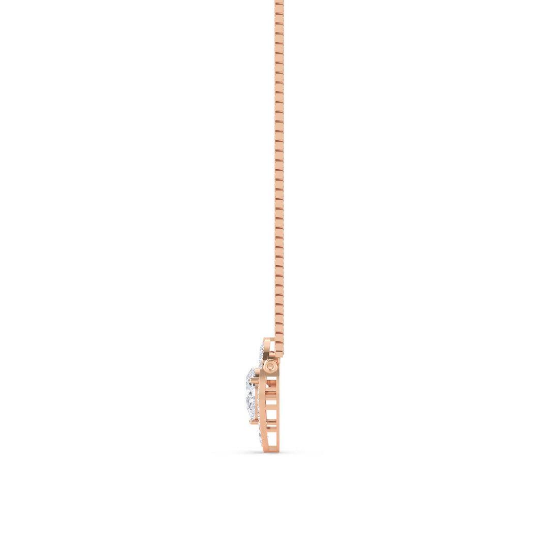 Pear Chevron Wing Lab Grown Diamond Pendant