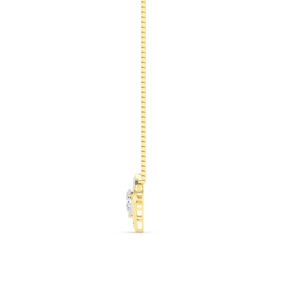 Pear Chevron Wing Lab Grown Diamond Pendant