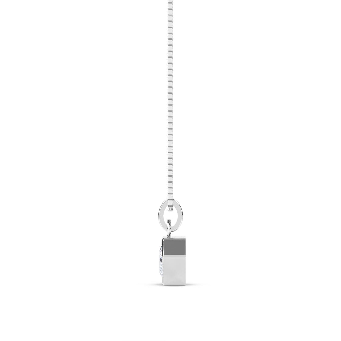 Heart Hexagon Bezel Lab Grown Diamond Pendant (Silver)