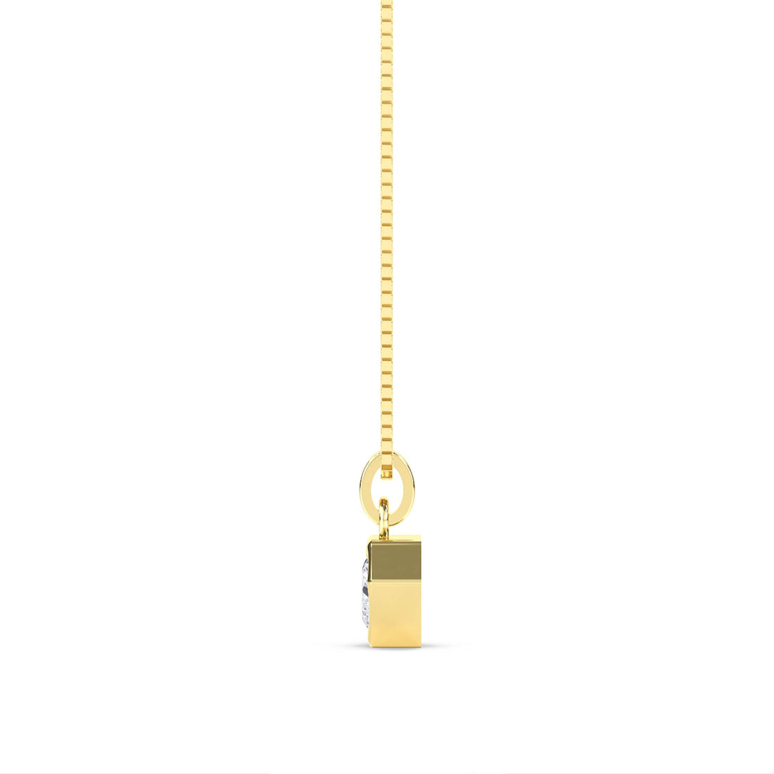 Heart Hexagon Bezel Lab Grown Diamond Pendant