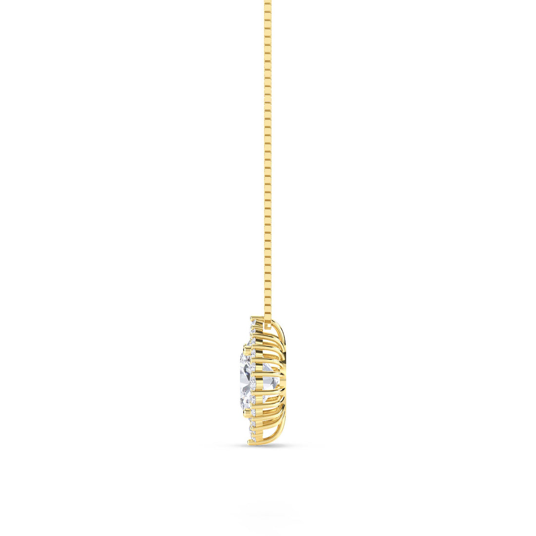 Oval Halo Classic Lab Grown Diamond Pendant