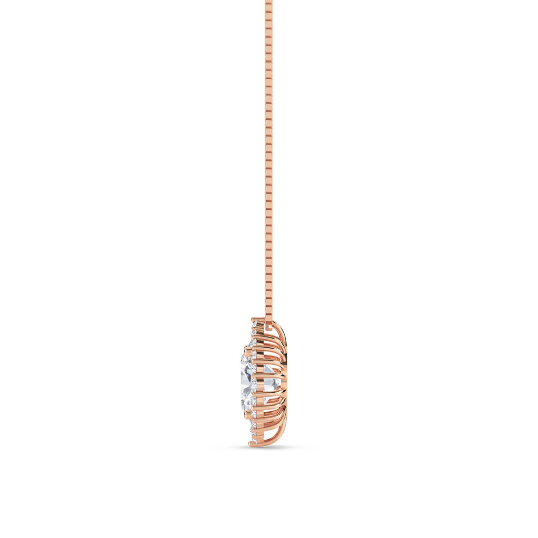 Oval Halo Classic Lab Grown Diamond Pendant