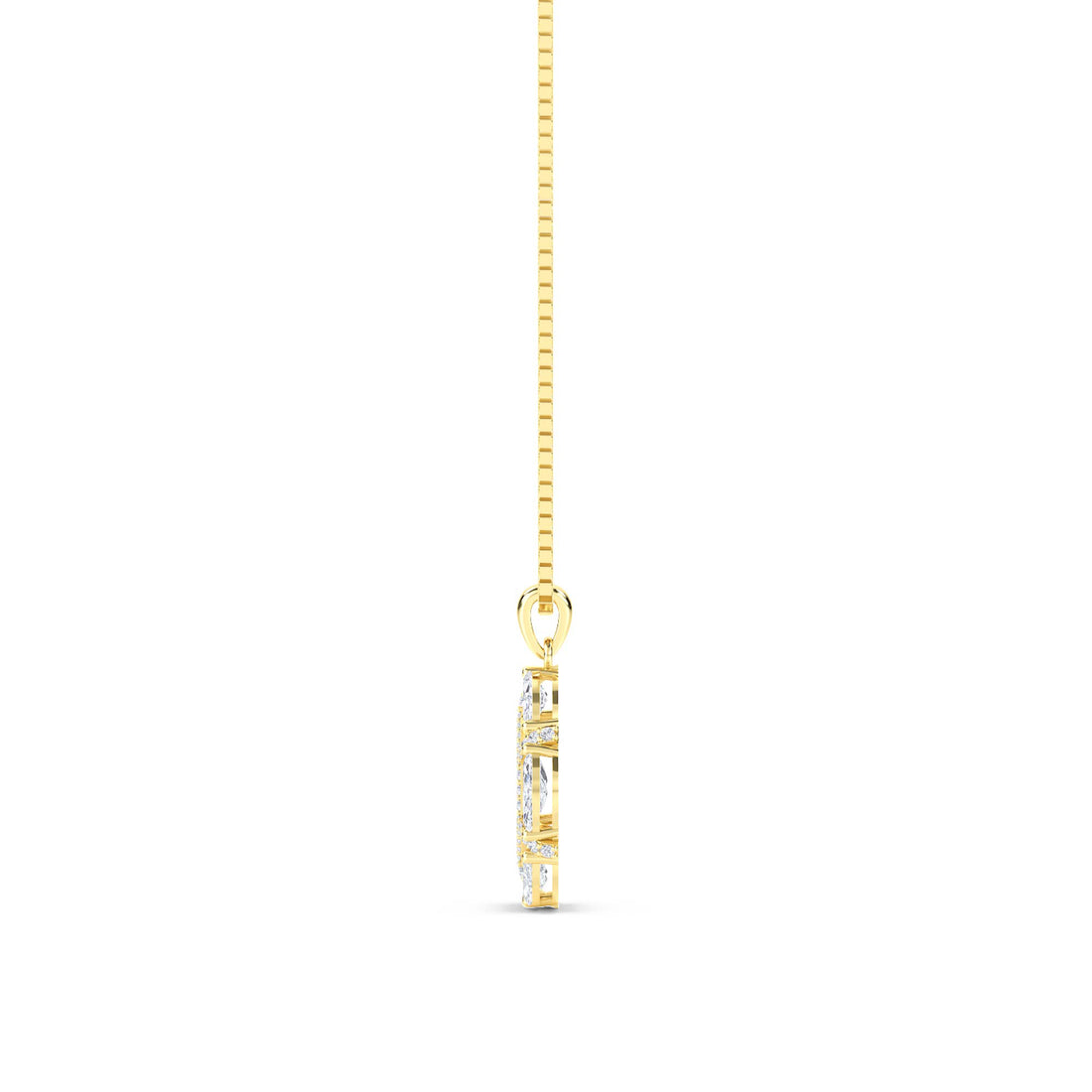 Marquise Honeycomb Medallion Lab Grown Diamond Pendant