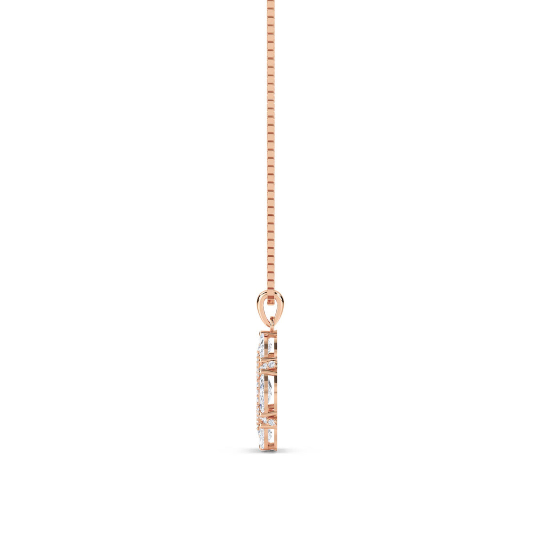 Marquise Honeycomb Medallion Lab Grown Diamond Pendant