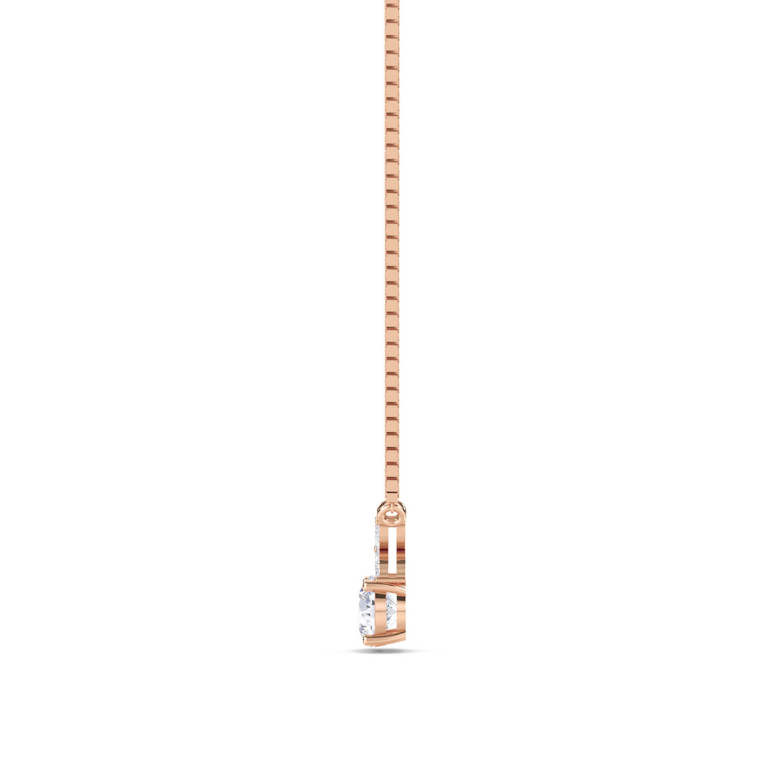 Round Marquise Bow Bail Lab Grown Diamond Pendant (Silver)