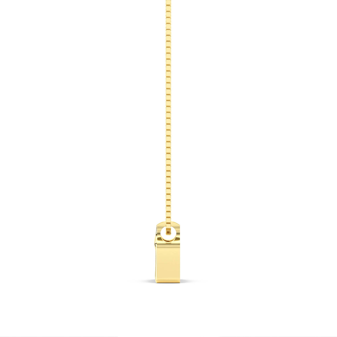 Emerald Cut Scalloped Bail Lab Grown Diamond Pendant