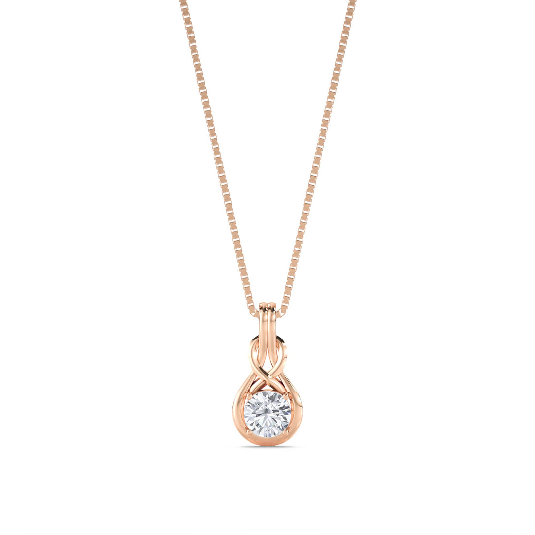 Round Celtic Love Knot Lab Grown Diamond Pendant