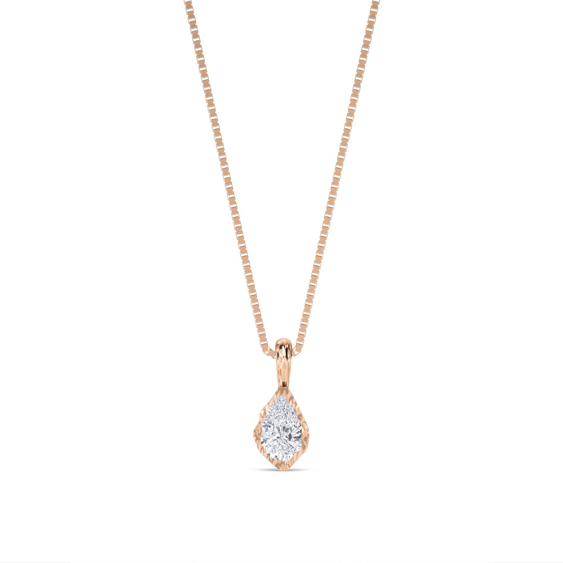 Pear Cluster Teardrop Lab Grown Diamond Pendant