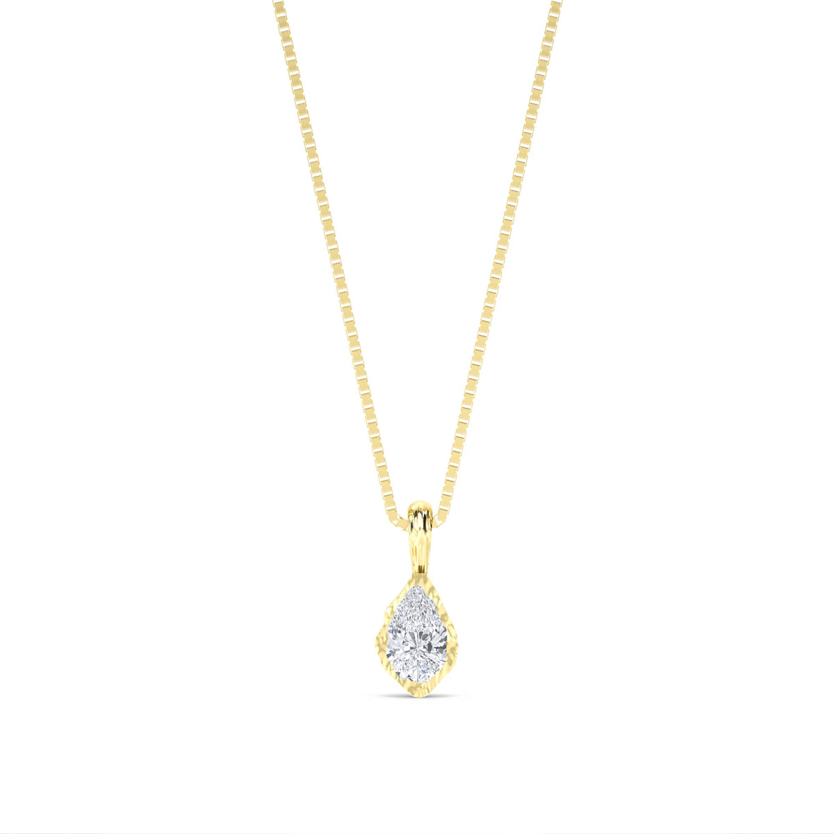 Pear Cluster Teardrop Lab Grown Diamond Pendant - image 1