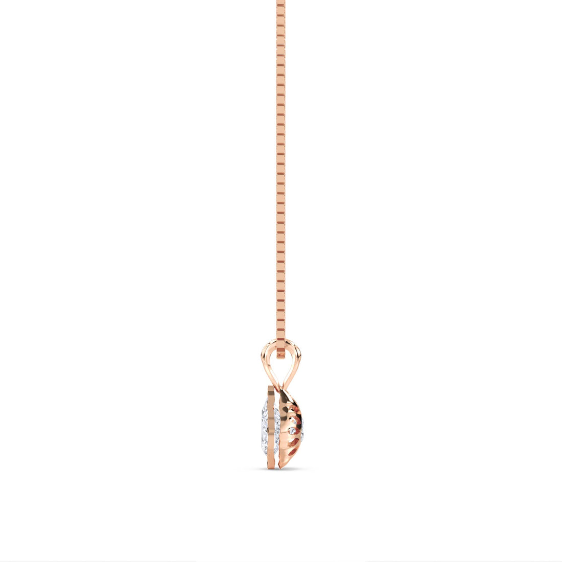 Pear Cluster Teardrop Lab Grown Diamond Pendant
