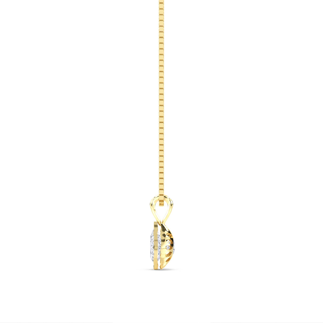 Pear Cluster Teardrop Lab Grown Diamond Pendant