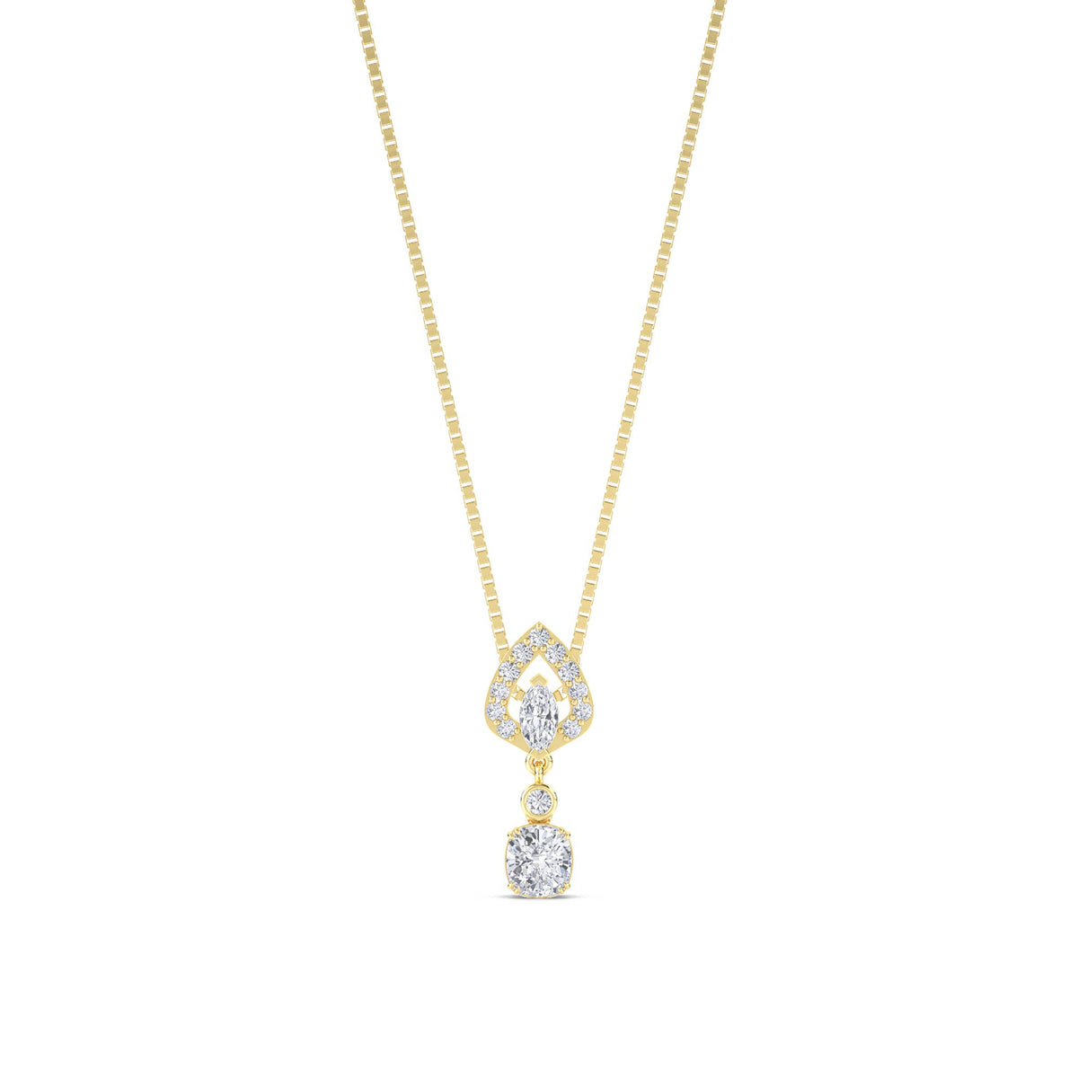 Marquise Cushion Tiered Kite Lab Grown Diamond Pendant - image 1