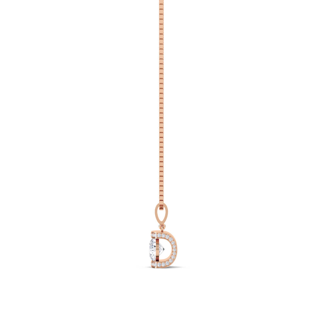Round Bezel Tag Lab Grown Diamond Pendant