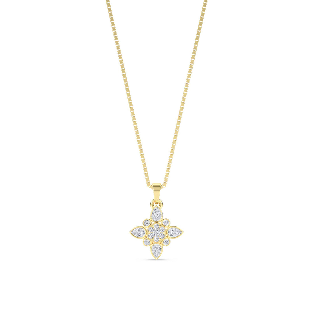 Vintage Star Medallion Lab Grown Diamond Pendant - image 1