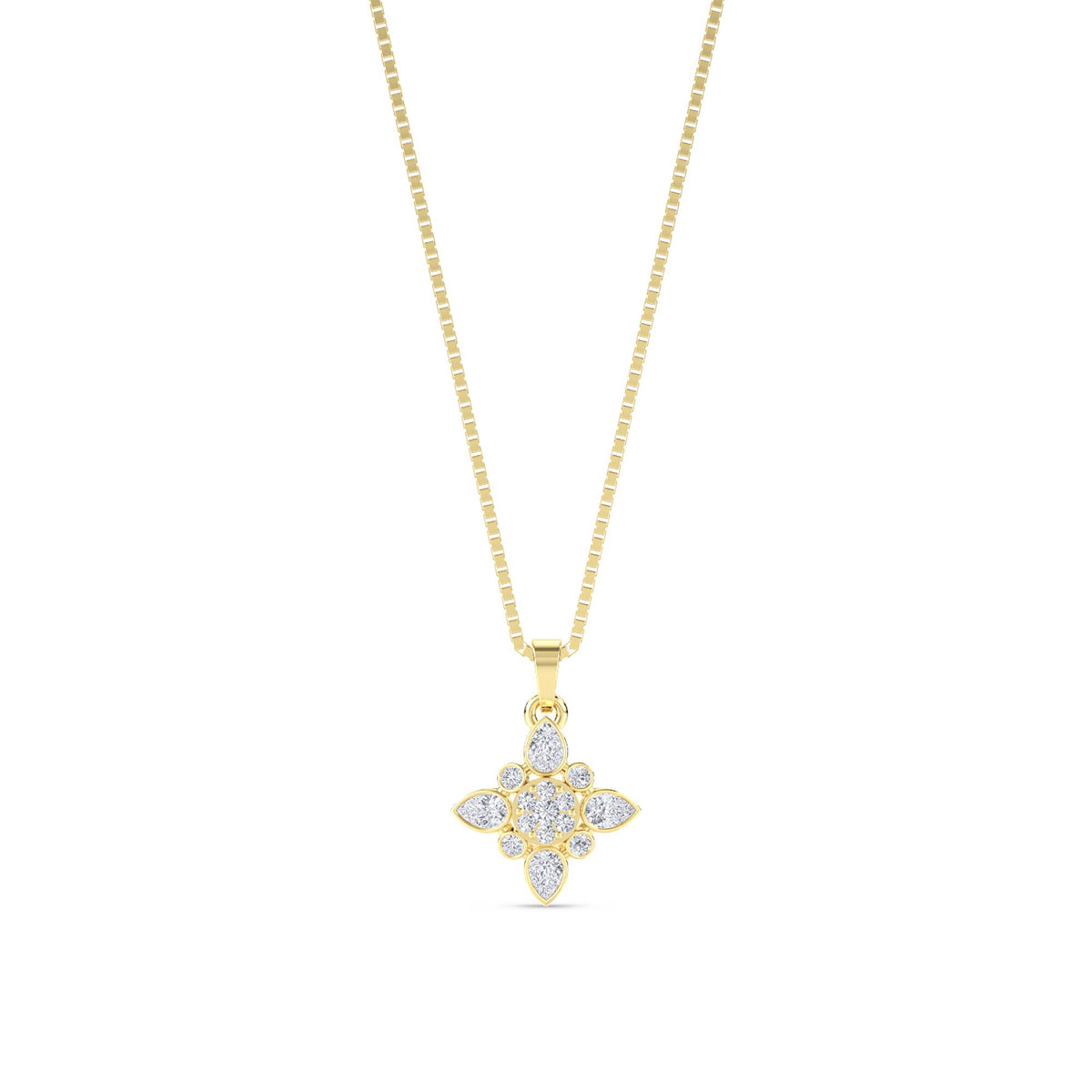Vintage Star Medallion Lab Grown Diamond Pendant - image 1