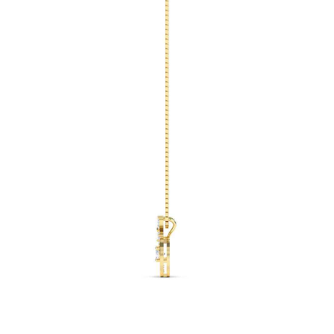 Open Circle Bow Lab Grown Diamond Pendant