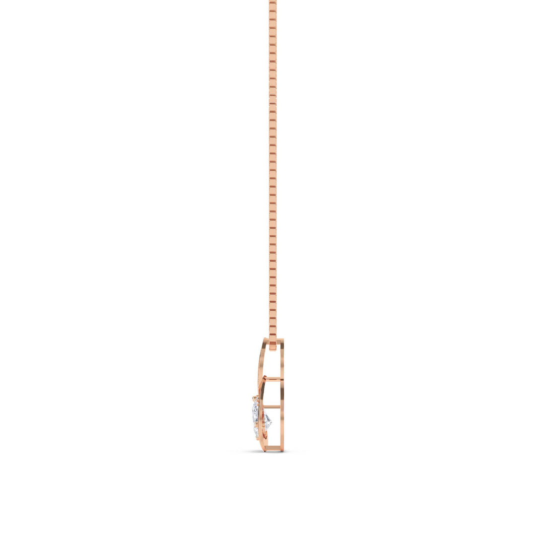Pear Flame Frame Lab Grown Diamond Pendant