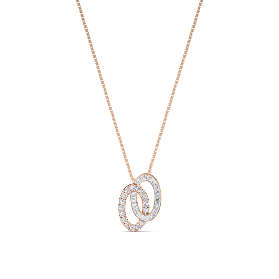 Interlocking Double Circle Lab Grown Diamond Pendant