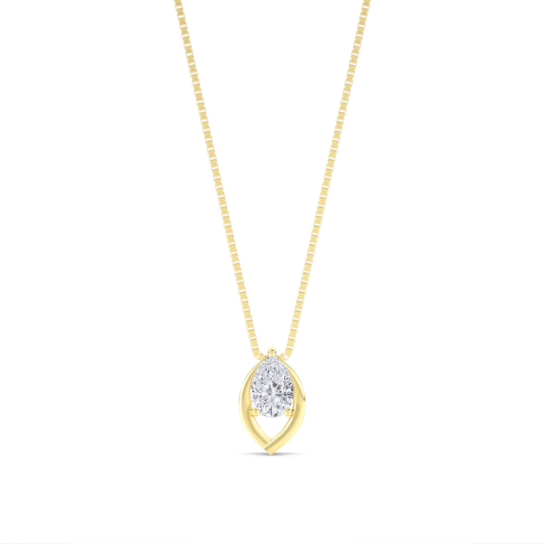 Pear Cluster Marquise Frame Lab Grown Diamond Pendant - image 1