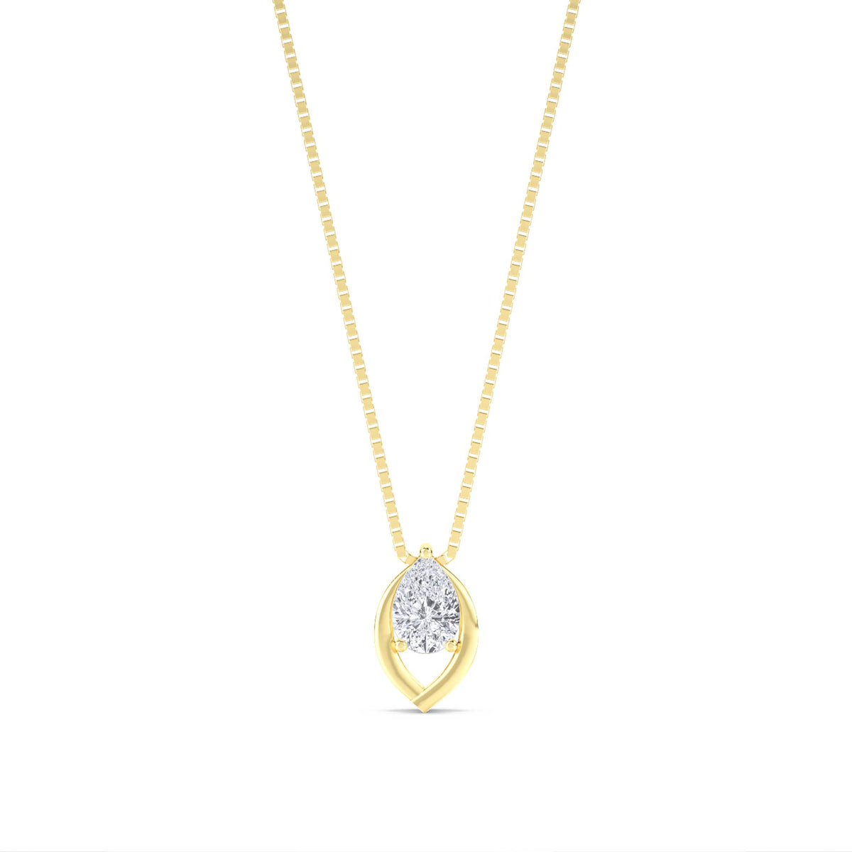 Pear Cluster Marquise Frame Lab Grown Diamond Pendant - image 1