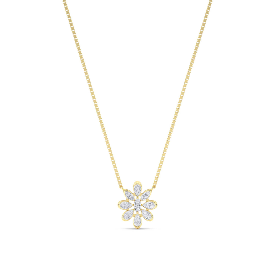 Diamond Daisy Flower Lab Grown Diamond Pendant - image 1