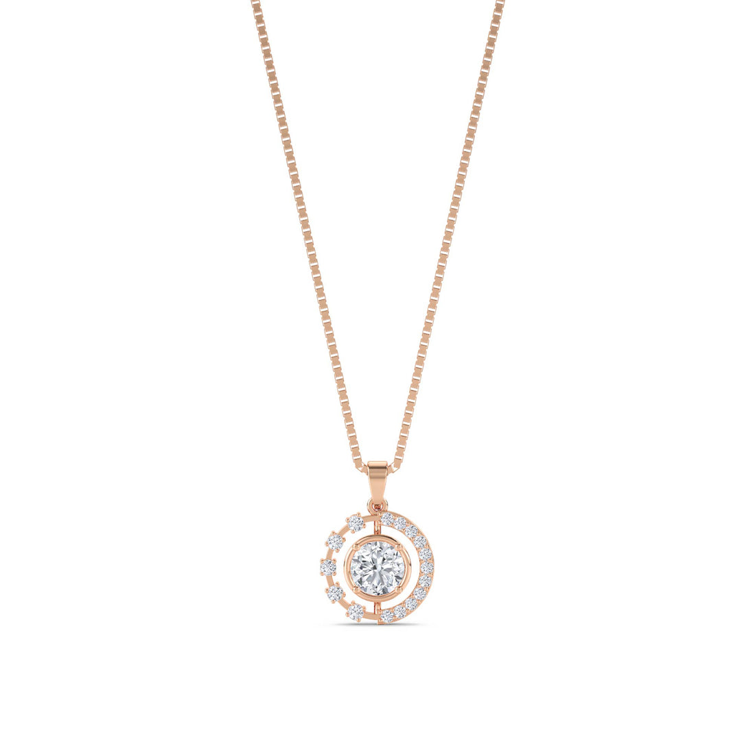 Round Celestial Orbit Lab Grown Diamond Pendant