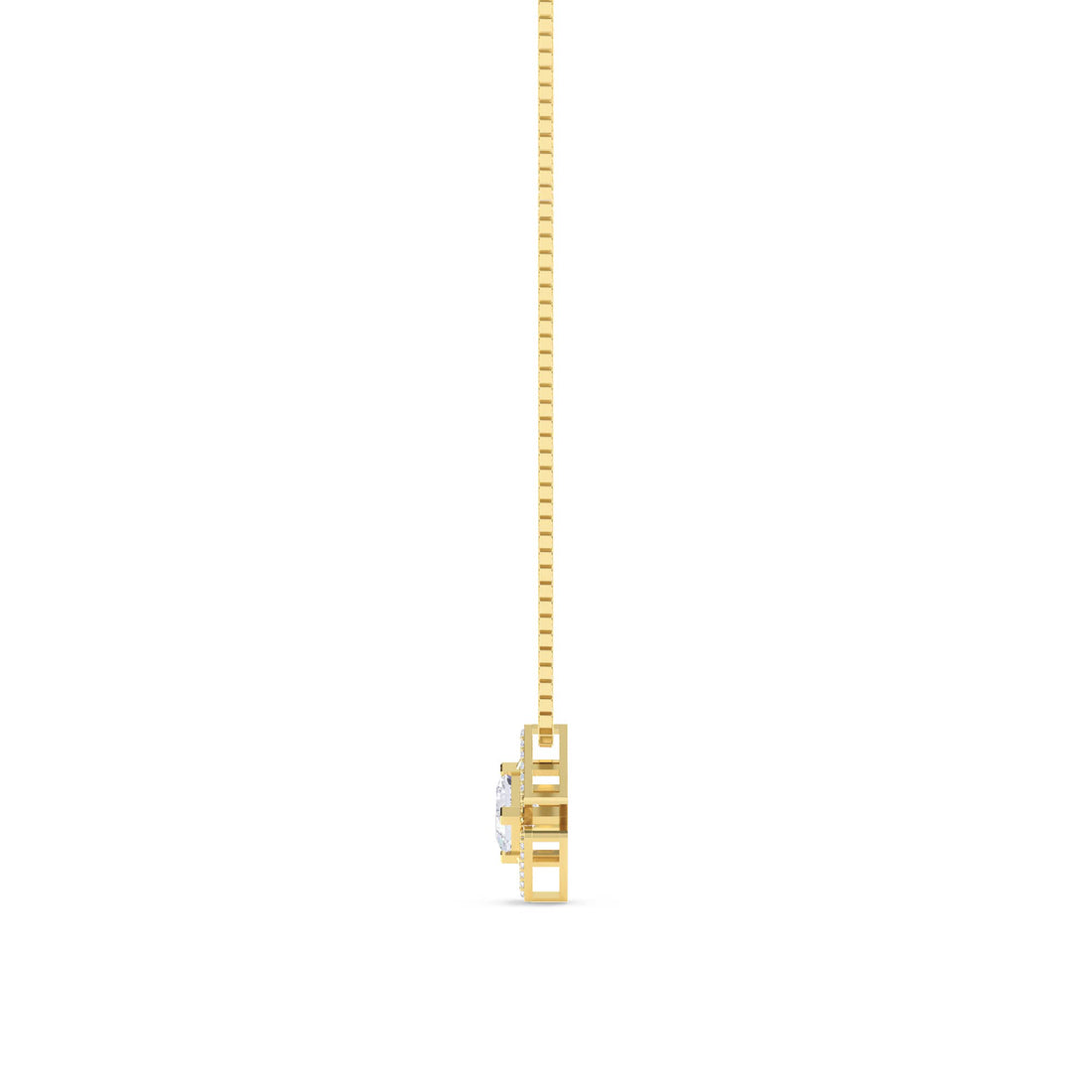 Princess Chevron Diamond Lab Grown Diamond Pendant