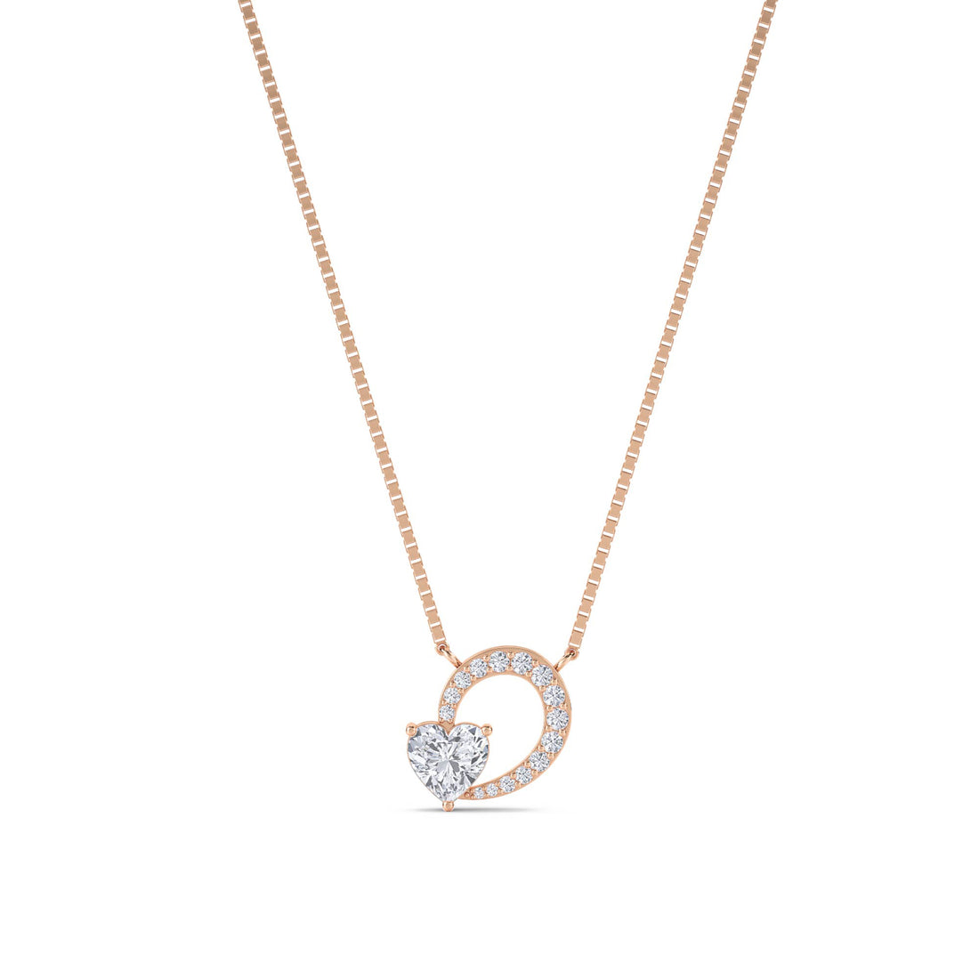 Heart Open Loop Lab Grown Diamond Pendant