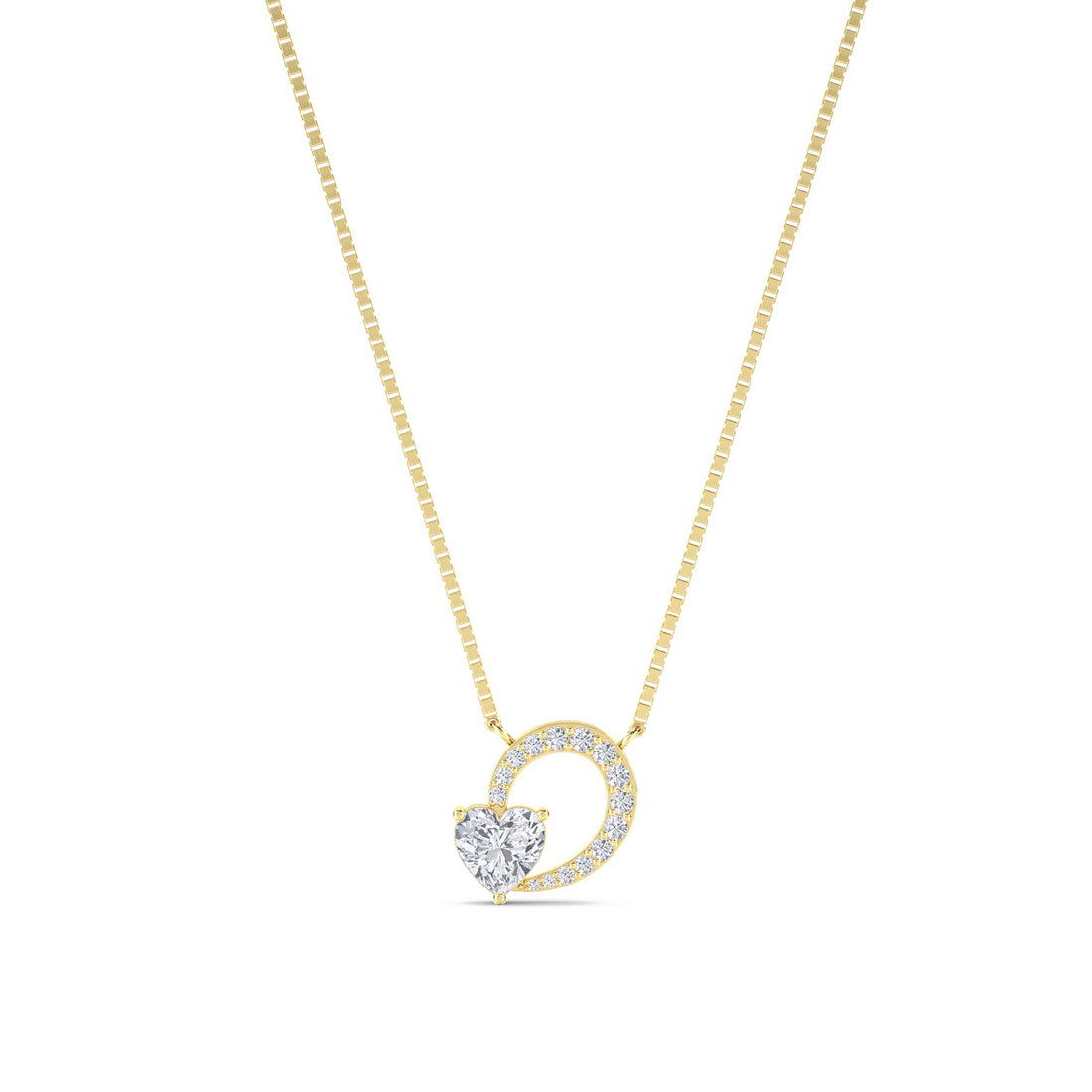 Heart Open Loop Lab Grown Diamond Pendant - image 1