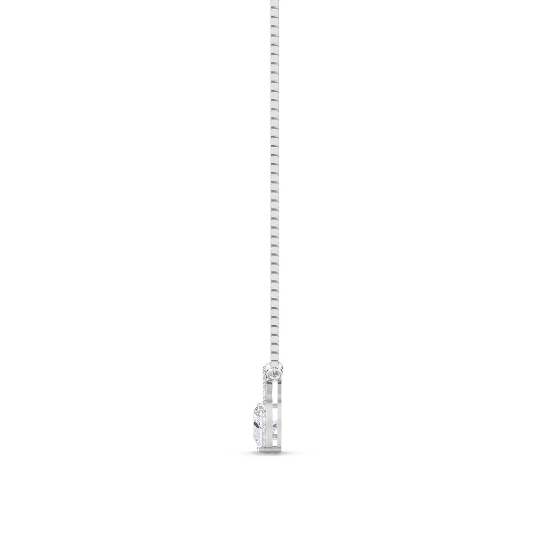 Heart Open Loop Lab Grown Diamond Pendant (Silver)