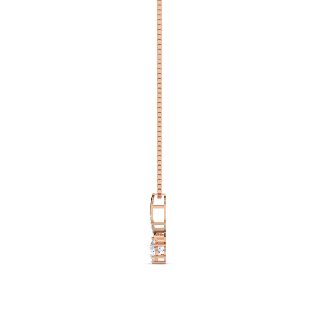 Round Pave Wing Bail Lab Grown Diamond Pendant