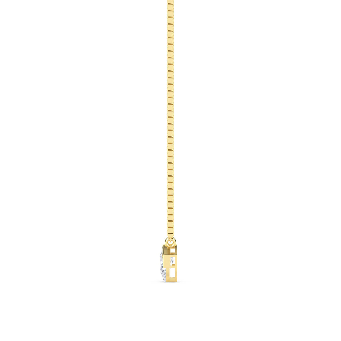 Pear Geometric Bezel Lab Grown Diamond Pendant