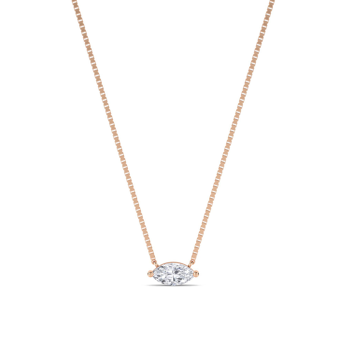 East West Marquise Floating Lab Grown Diamond Pendant