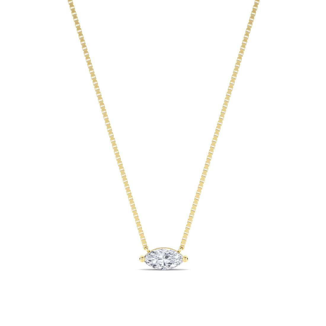 East West Marquise Floating Lab Grown Diamond Pendant - image 1