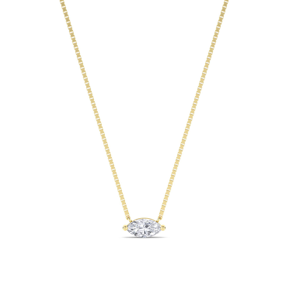 East West Marquise Floating Lab Grown Diamond Pendant - image 1