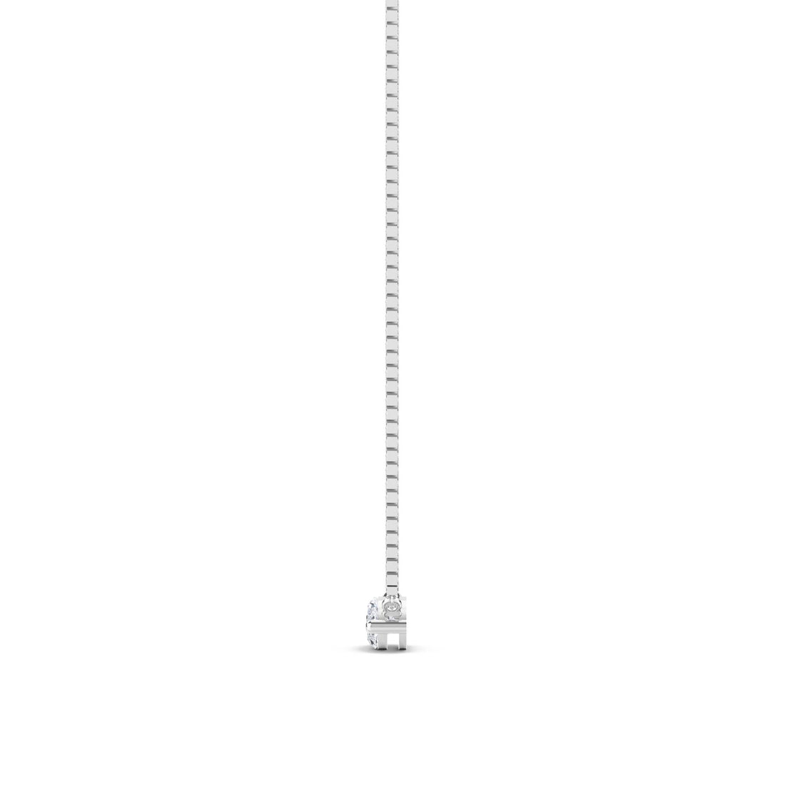 East West Marquise Floating Lab Grown Diamond Pendant (Silver)