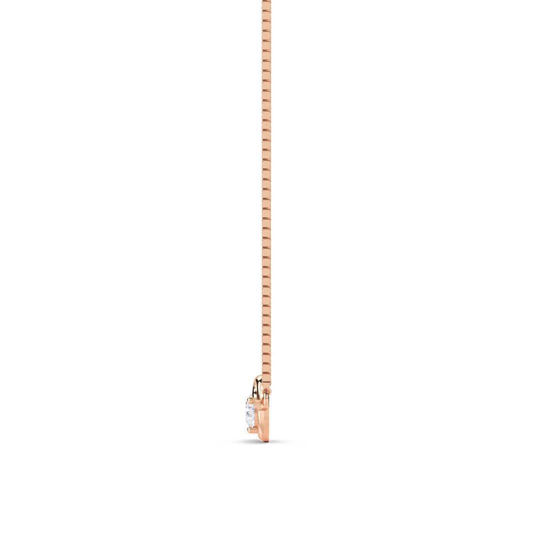 East West Pear Swirl Lab Grown Diamond Pendant