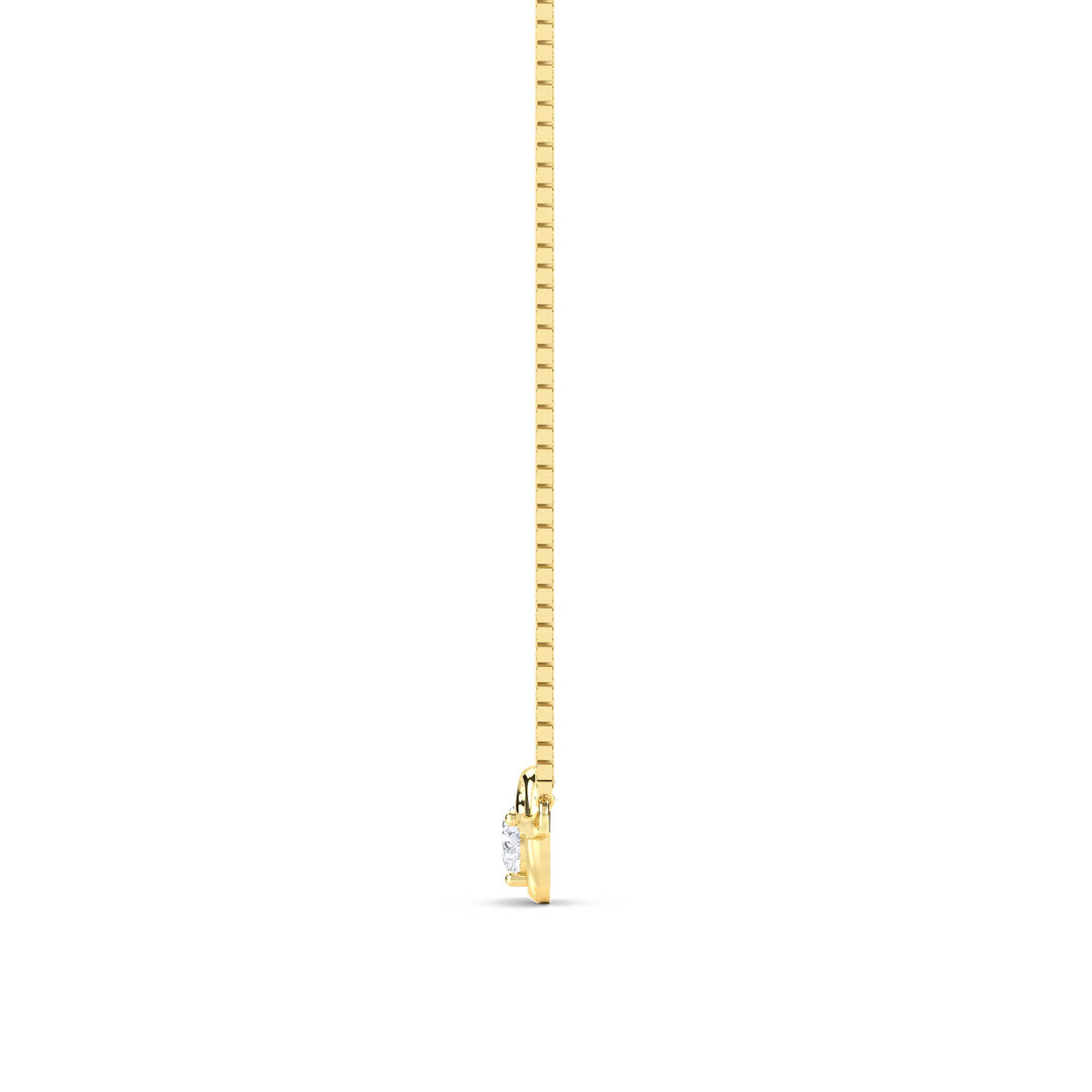 East West Pear Swirl Lab Grown Diamond Pendant