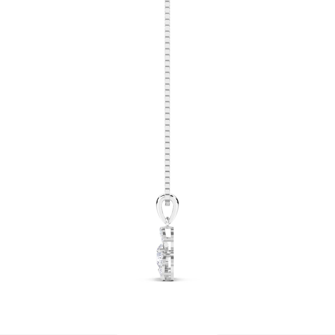 Round Trinity Clover Lab Grown Diamond Pendant (Silver)