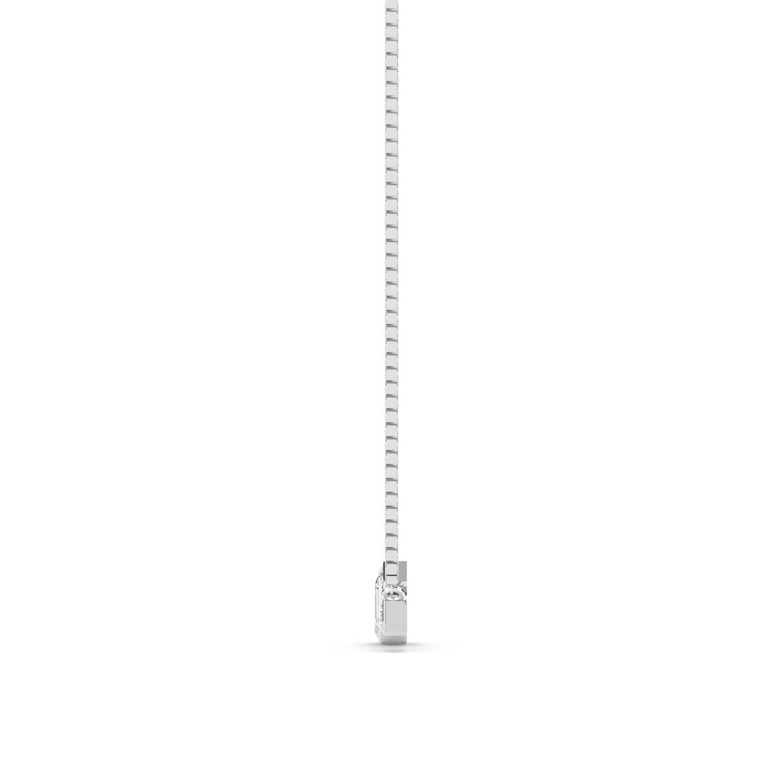 Triple Emerald Cut Graduated Lab Grown Diamond Pendant (Silver)