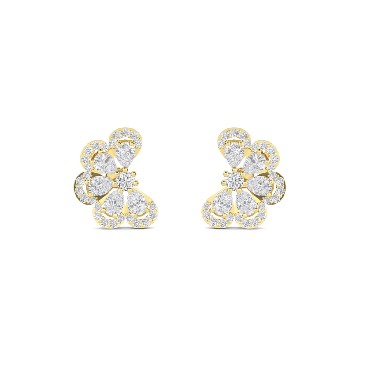 Flower Cluster Stud Earrings - image 1