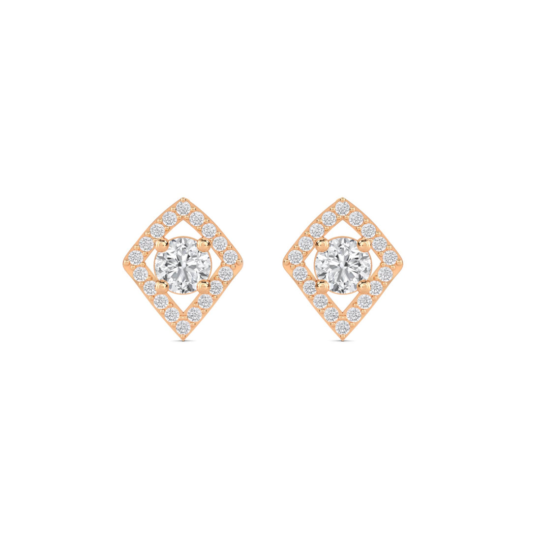 Kite Halo Stud Earrings