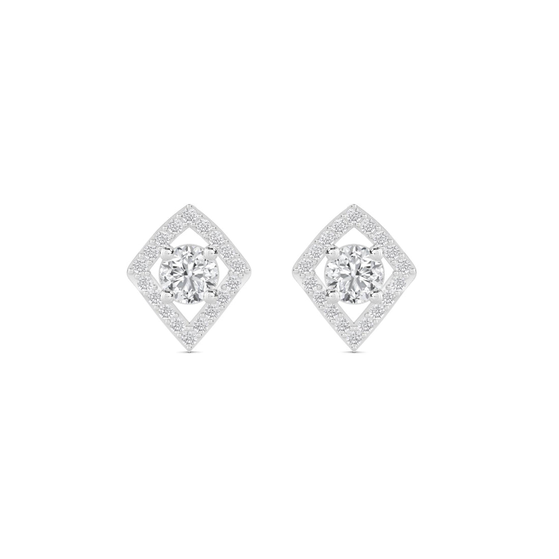Kite Halo Stud Earrings (Silver) - image 1