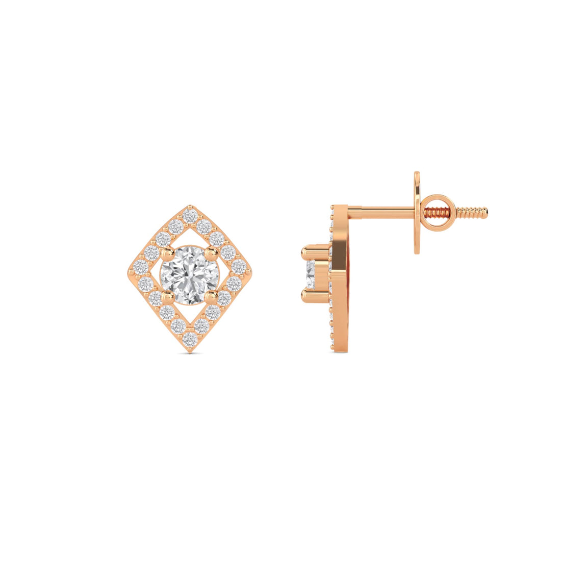 Kite Halo Stud Earrings