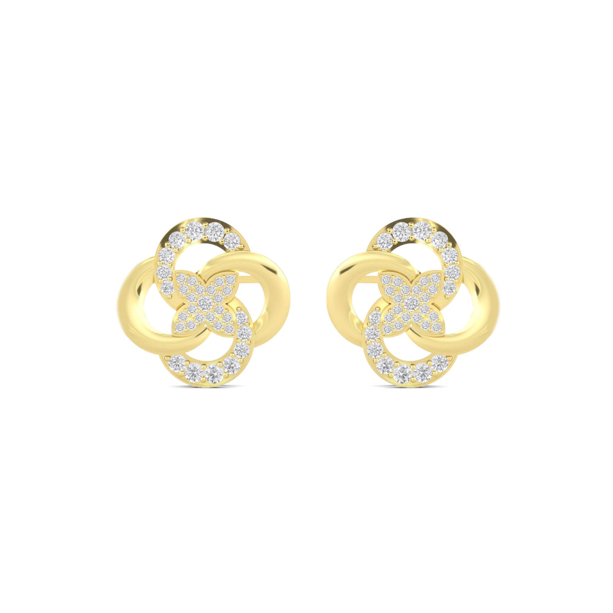 Interlocking Circles Stud Earrings - image 1